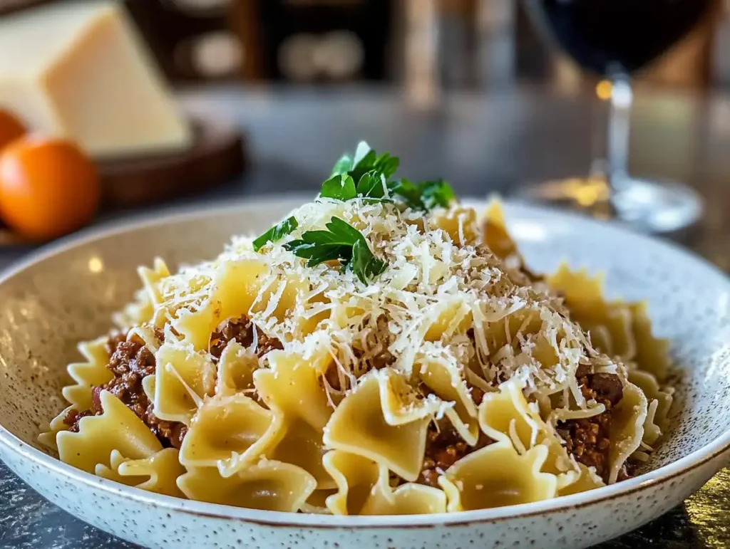 Gigli pasta with Tuscan meat ragù.
